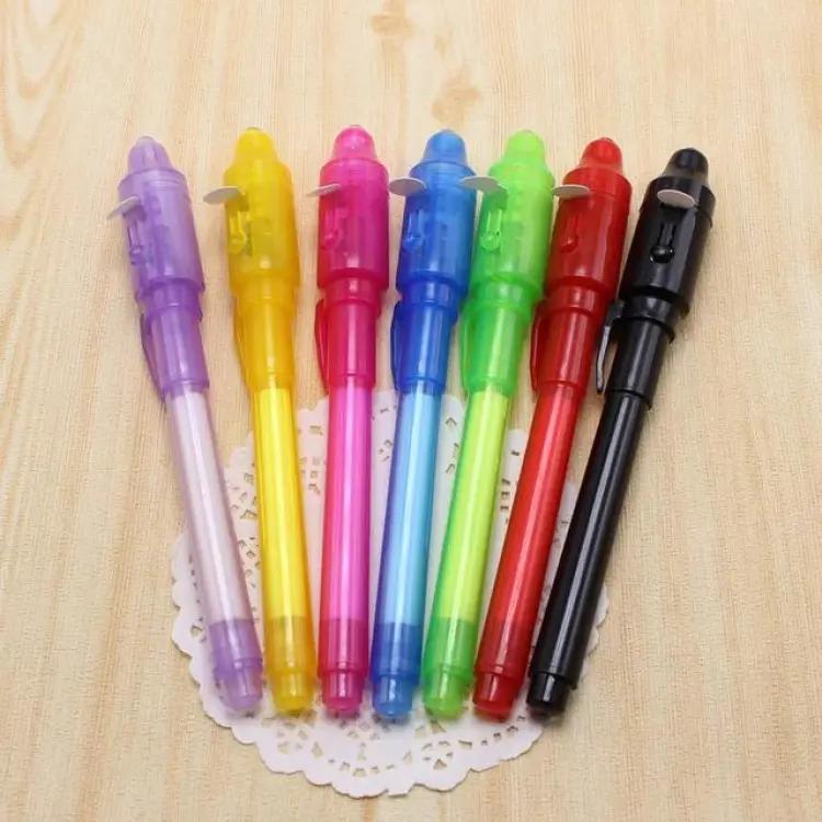 Secret Message Pen Invisible Colorless Ink or Spy Magic Pen with Uv Light  (Set of 6)