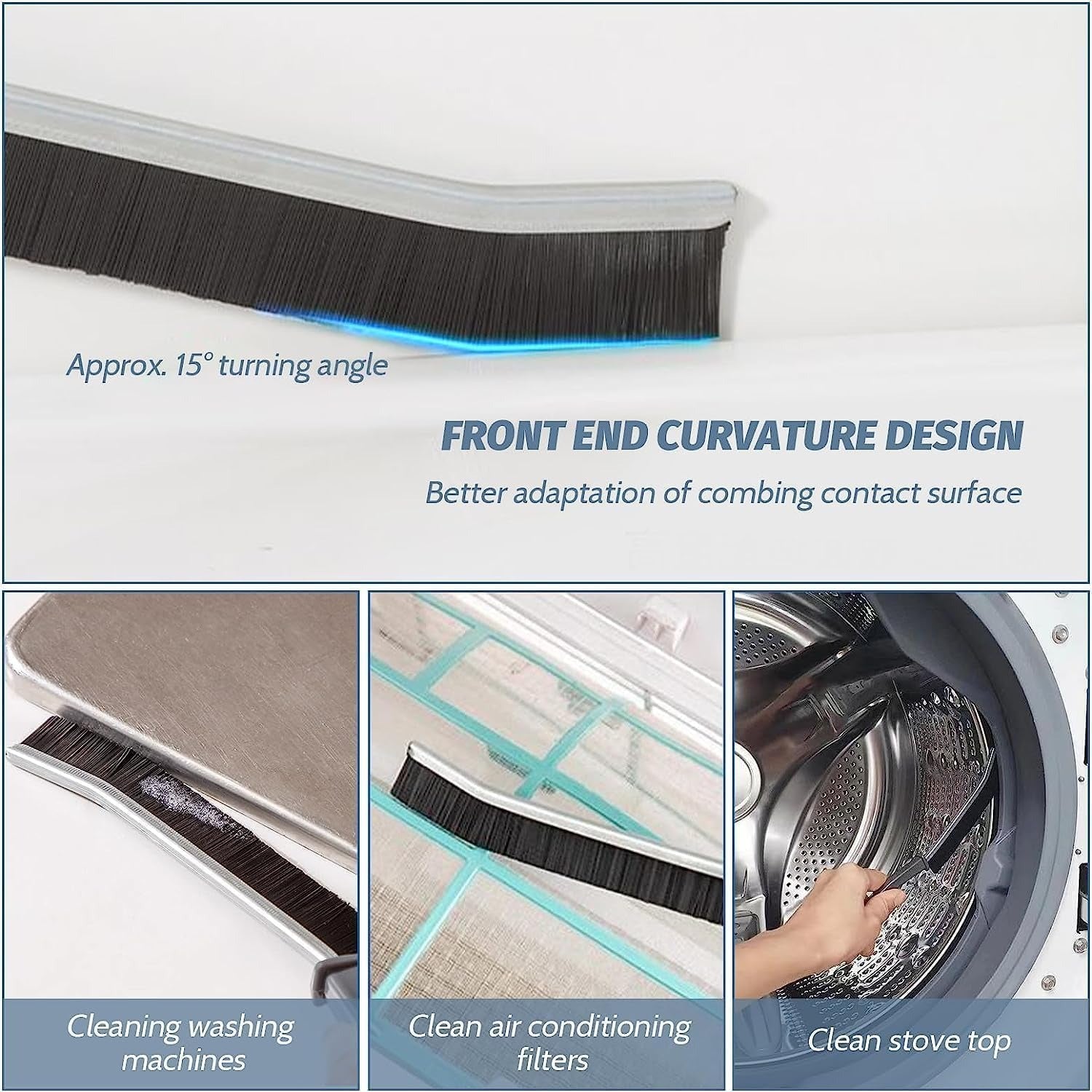 2 PCS Hard Bristle Crevice Cleaning Brush | Multi-Purpose Gap Cleaning Tool for Kitchen, Bathroom, Tiles & Window Tracks