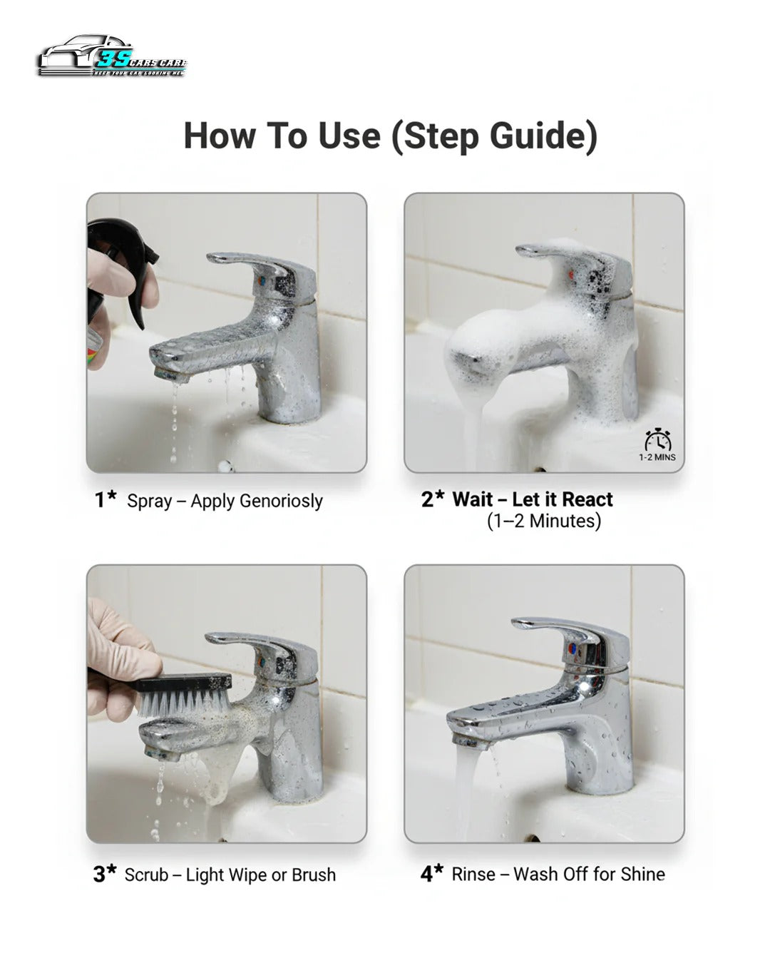 Limescale Remover �Foaming Cleaner & Hard Water Descaler | THREE GUYS - German Engineered (250)