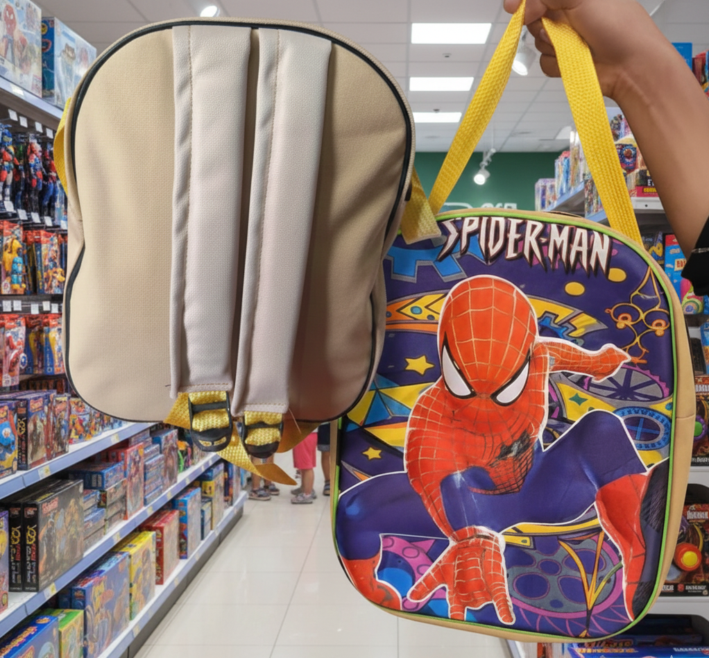 Spider-Man Kids School Bag �12-Inch Cartoon Backpack for Boys | Nursery & Preschool Lightweight School Pack