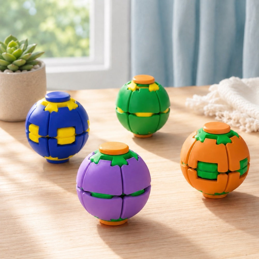 Rotatable 3D Printed Fidget Spinner Ball Push