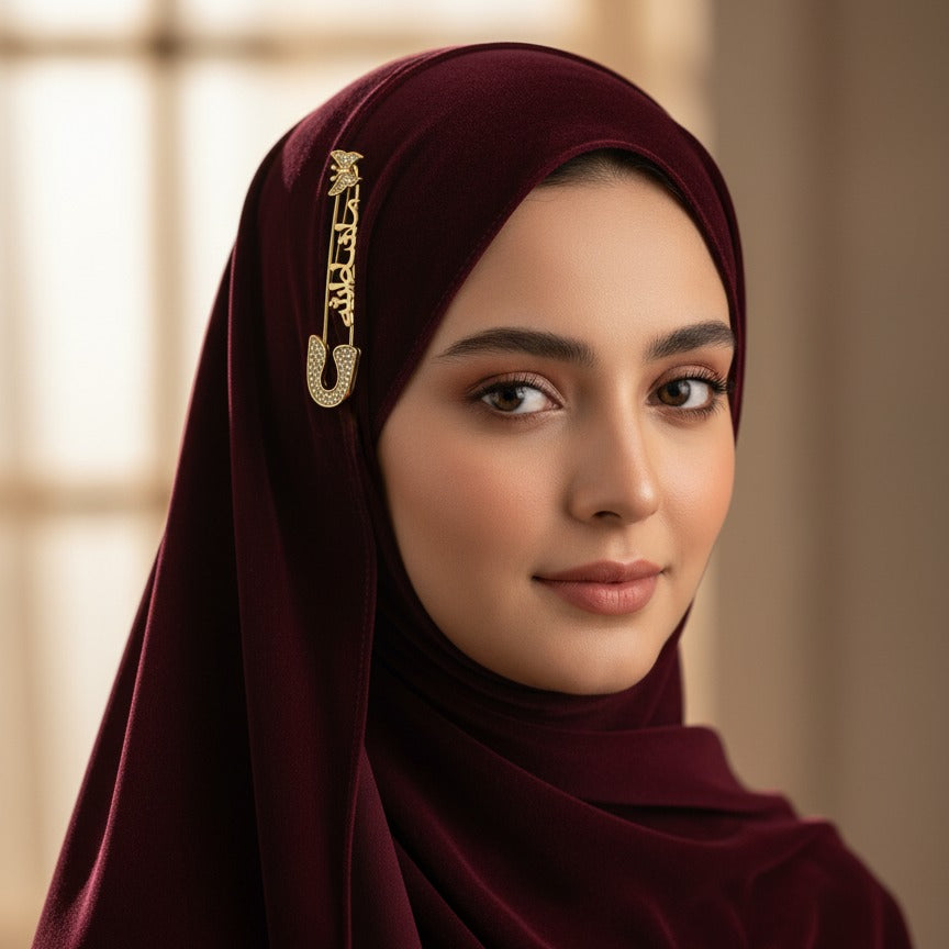 Islamic Safety Pin �Elegant And Durable Accessory With Traditional Design For Daily Wear And Spiritual Significance