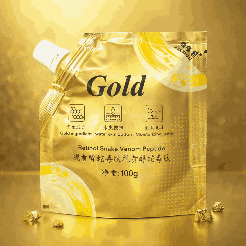 Premium 24K Gold Retinol Anti-Aging Eye Cream �Luxury Vibrating Massager Wand for Dark Circles, Puffiness & Wrinkles - 100g
