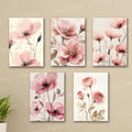 Set Of 5 Sticky Wooden Canvas Frames