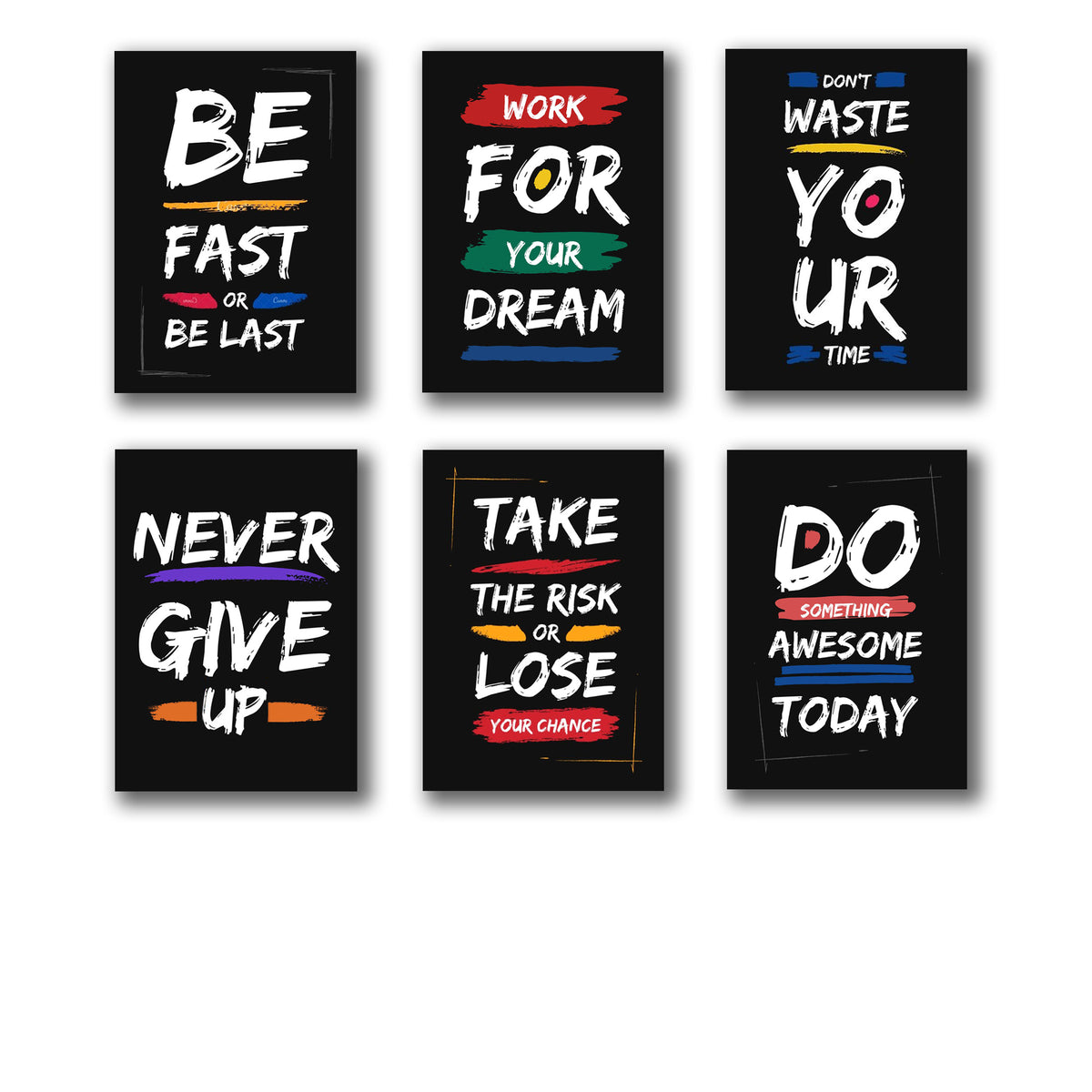 Pack of 6 Motivational sticky wooden frames – photo 2