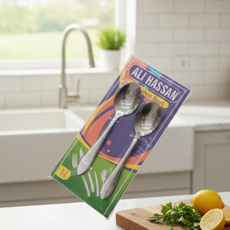 Stainless Steel Dinner Spoon Set | Pack of 6 | Durable, Elegant & Dishwasher Safe