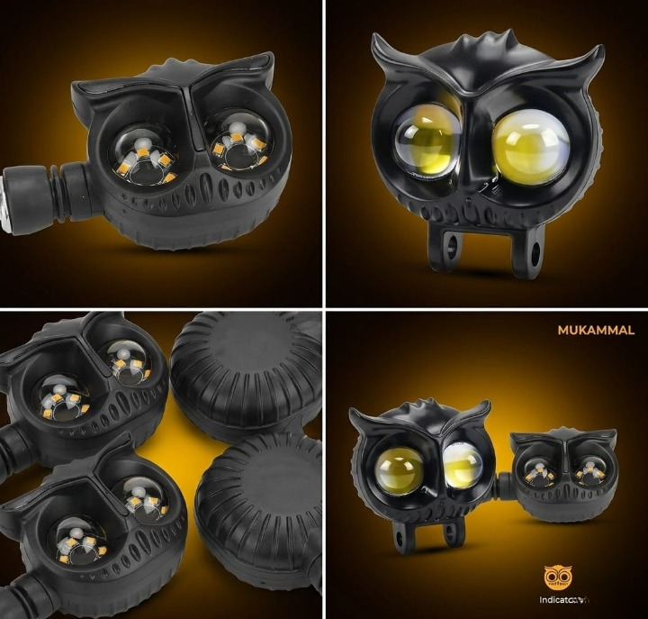 Universal Owl Fog Light & 4 Owl Indicator Set for 70CC, 125CC, and Universal Motorcycles