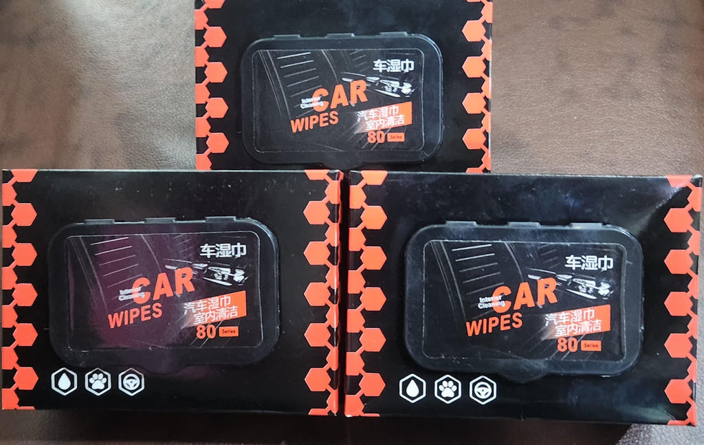 Premium Car Interior Cleaning Wipes �Quick Shine, Dust Removal & Streak-Free (40 Wipes In 1 Box)