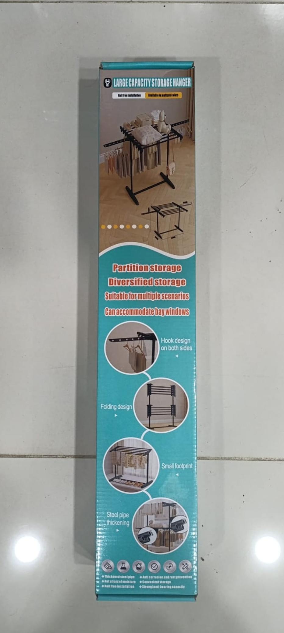 Folding Cloth Drying Stand | Multi-Tier Laundry Organizer With Extendable Wings | Space-Saving Durable Rack For Clothes