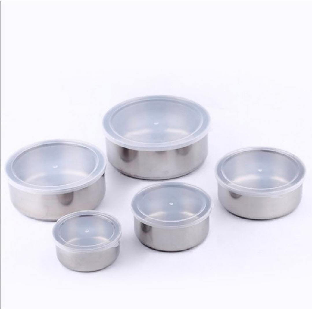 Premium 5pc Set Stainless Steel Bowl with Lid