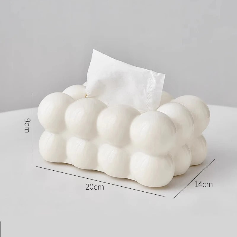 Bubble Shape Tissue Box Holder | Non-Slip Plastic Cover For Stylish Storage | Randam Color