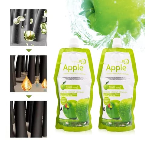 Godrej Apple Ammonia-Free Hair Cream Apple Hair Color Cream Gentle Formula Provides Rich Color Smooth Application Long Lasting (Natural Black)