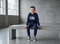 OK Printed Sweatshirt & Pajama Trouser Tracksuit for Kids | Winter Warm Fleece Clothing Set Outfit for Boys & Girls �Cozy & Trendy small