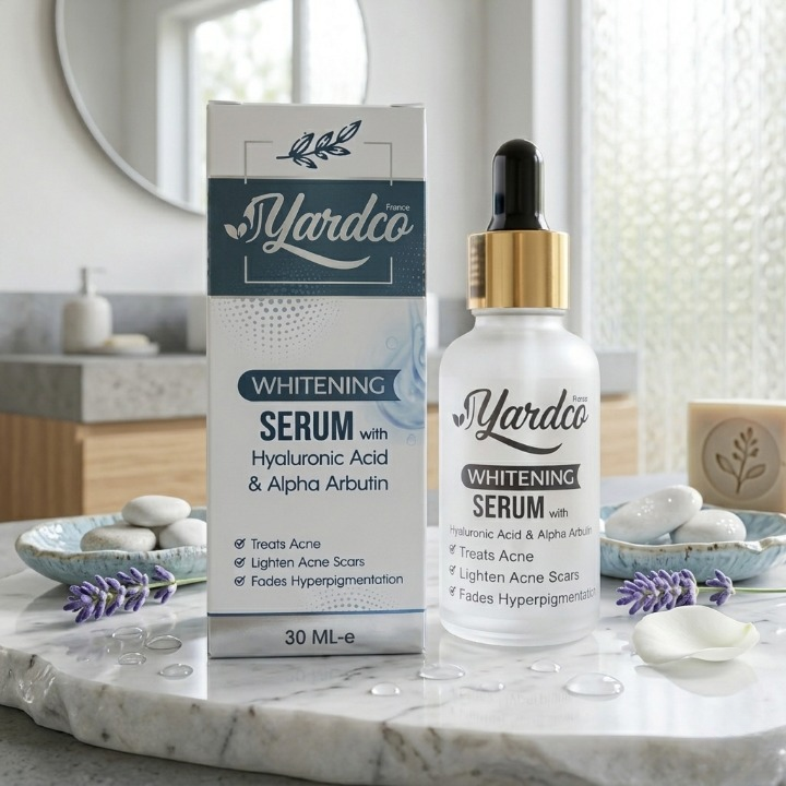 Yardco Whitening Serum With Hyaluronic Acid And Alpha Arbutin Anti Acne And Dark Spot Corrector For Men 30ml