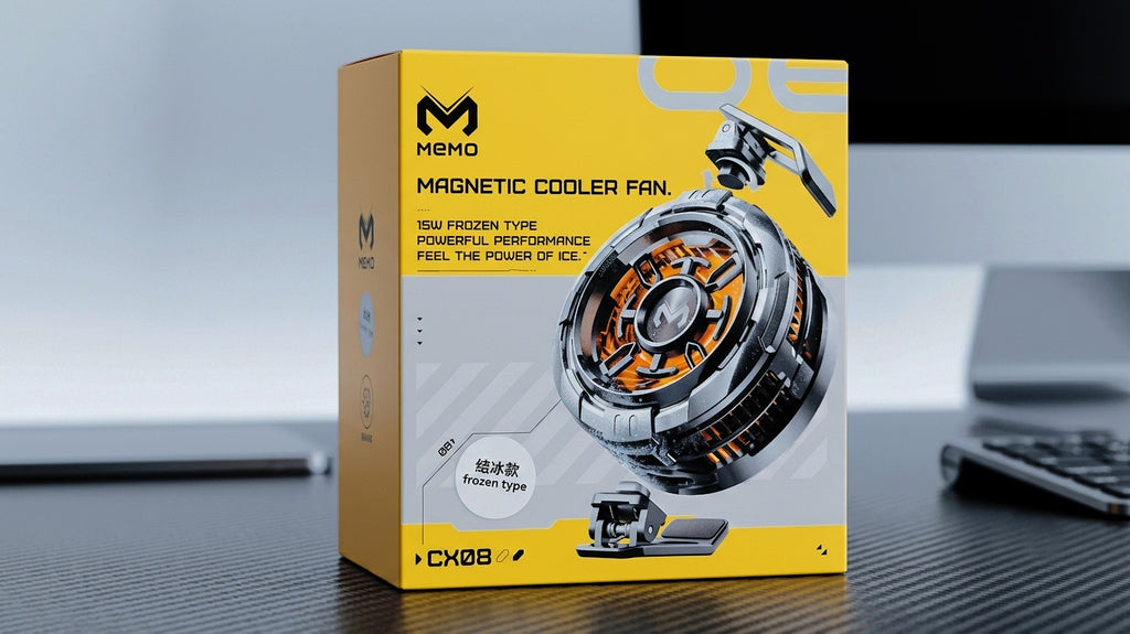 MEMO CX08 Pro Mobile Cooling Fan 25W Semiconductor Phone Cooler �Fast Cooling Gaming Radiator for Android & iPhone ~ Magnetic Support