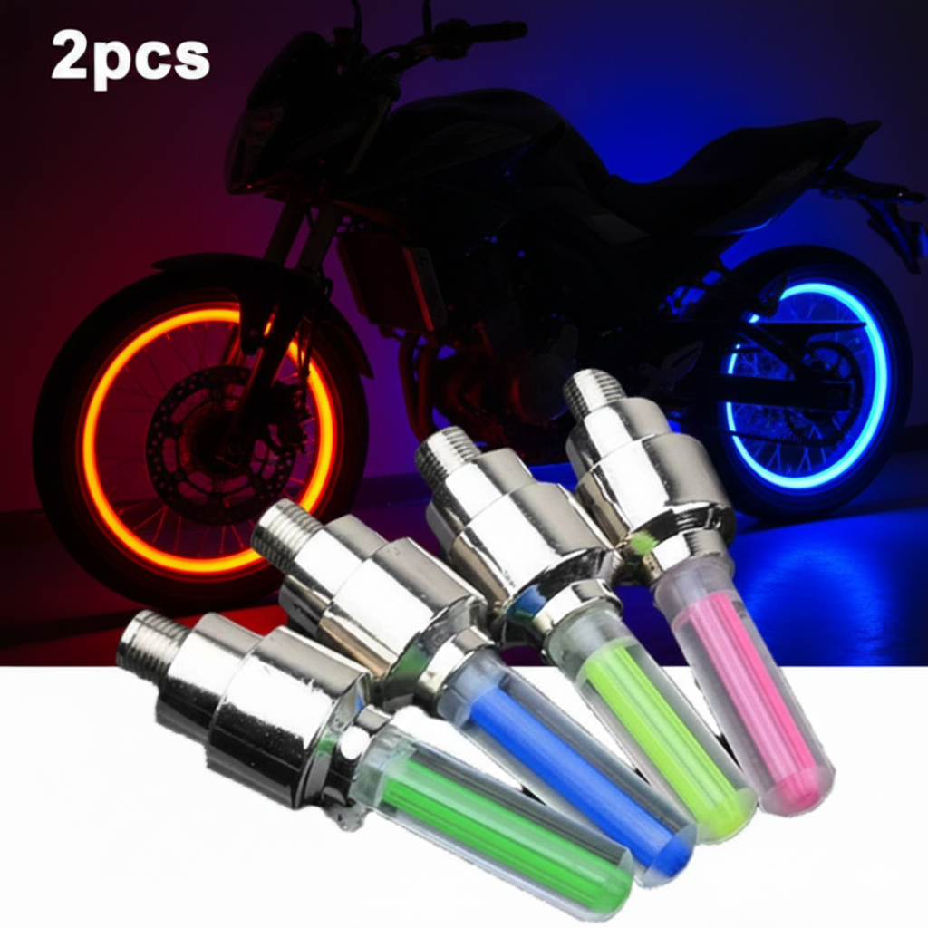 Pack of 2 Car Wheel LED Light And Motorcycle Bike Light Wheel Light | Led neon light (Random Color)