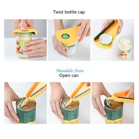 Jar Opener - Multi Functional Ergonomic Lid Remover Tool For Weak Hands, Seniors, And Effortless Kitchen Gadget For Tight Caps