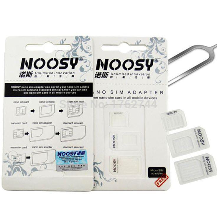 Noosy 4-In-1 SIM Card Adapter Kit