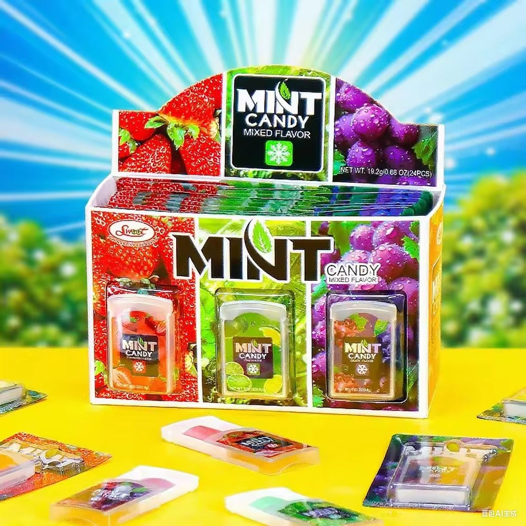 Shanu Mint Candy | Fruit-Flavored Mint Tablets | 30pcs Box | Refreshing Sweet Treats