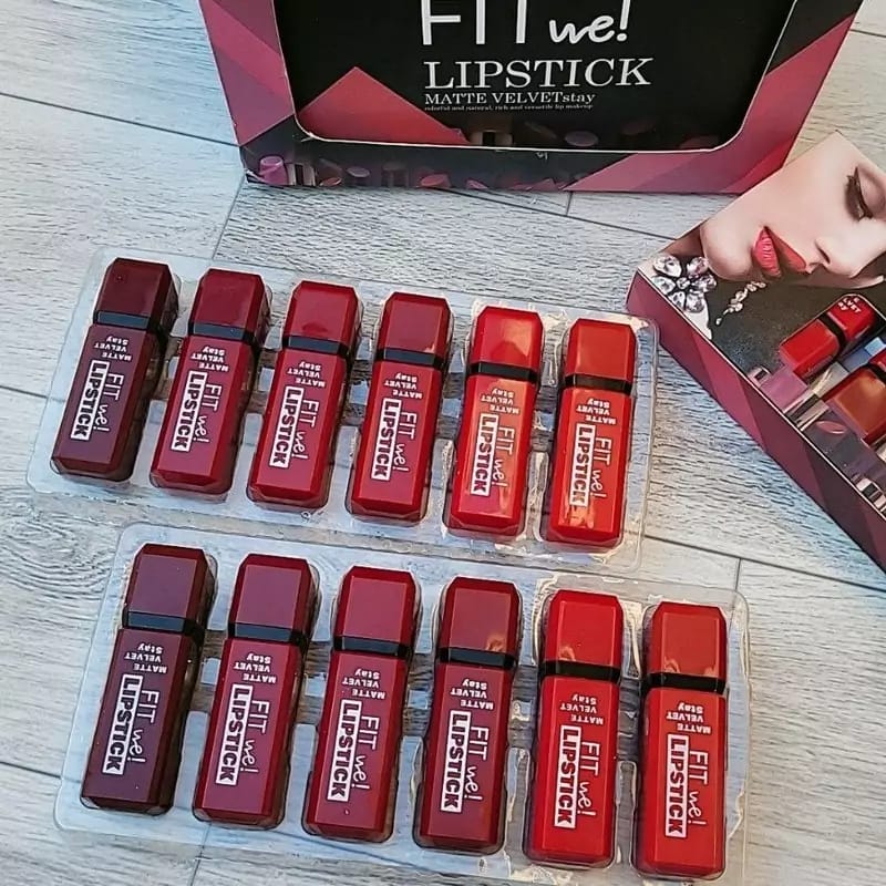 6 Pcs Matte Velvet Lipstick Set �Creamy Long Lasting Lip Color Collection | Shades of Red