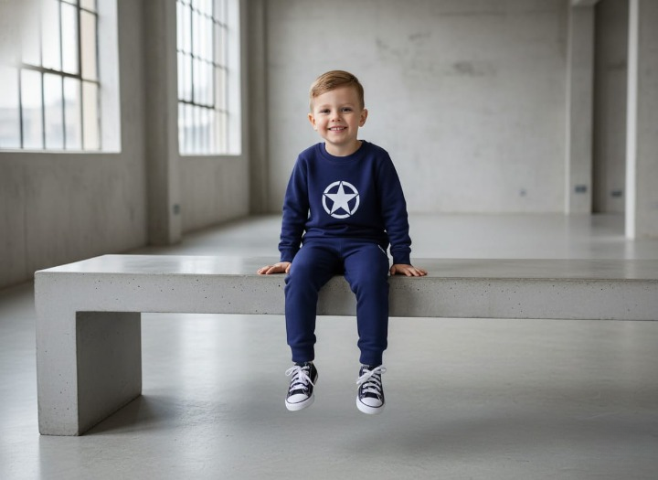 Star Printed Sweatshirt & Pajama Trouser Tracksuit for Kids | Winter Warm Fleece Clothing Set Outfit for Boys & Girls �Cozy & Stylish small