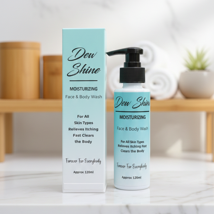Dew Shine | Daily Radiance Boosting Moisturizing face and body wash  (All Day Hydration) 120 ML