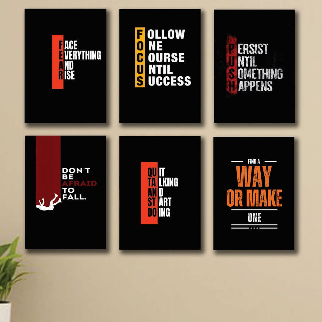 Set of 6 Premium Wall Art Photo Tiles �Modern Home Decor Sets 8x11