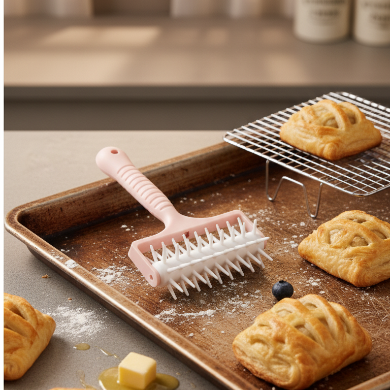 Pizza Dough Docker Roller �Premium Dough Hole Maker Tool for Pizza, Pastry, Cookies, Bread & Baking | Prevents Air Bubbles | 1pc Kitchen Essential
