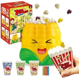 Fun Popcorn Game Toy for Kids �Interactive Jumping Popcorn Corn Game with Buckets & Tokens | Family Party Game