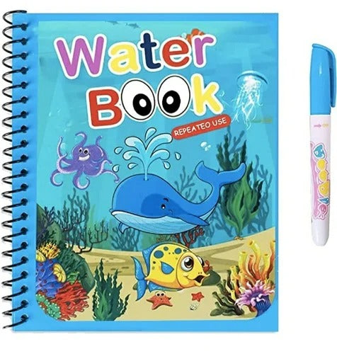 Magic Water Coloring Book for Kids �Reusable Drawing & Painting Fun (Random Colors & Designs)