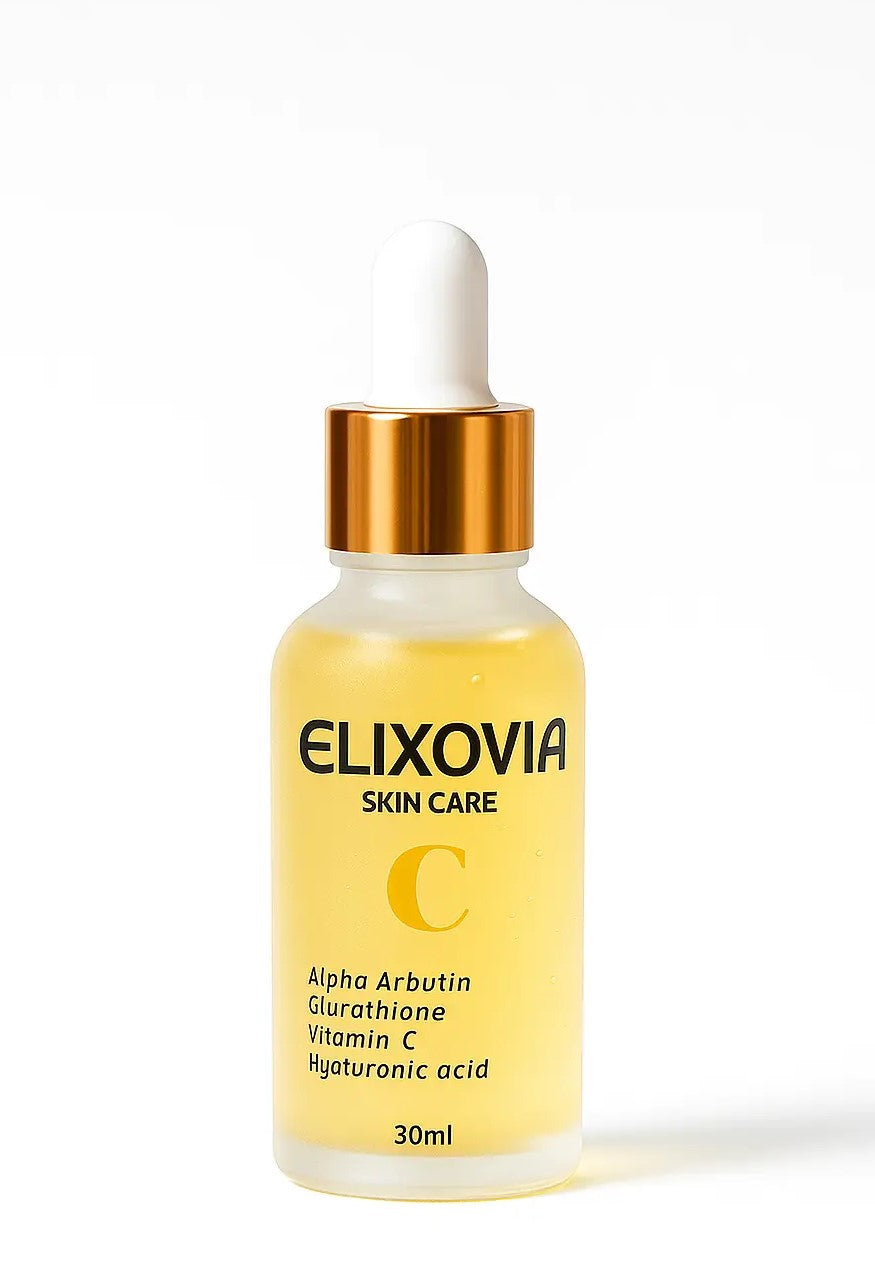 Elixovia Vitamin C Plus Face Serum �Brightening & Hydrating Formula with Alpha Arbutin, Glutathione & Hyaluronic Acid (30ml)