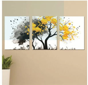 Set of 3 Flower Wall Art Wooden Canvas Frames (8?11 Inches) �Elegant Floral Home Wall D?or