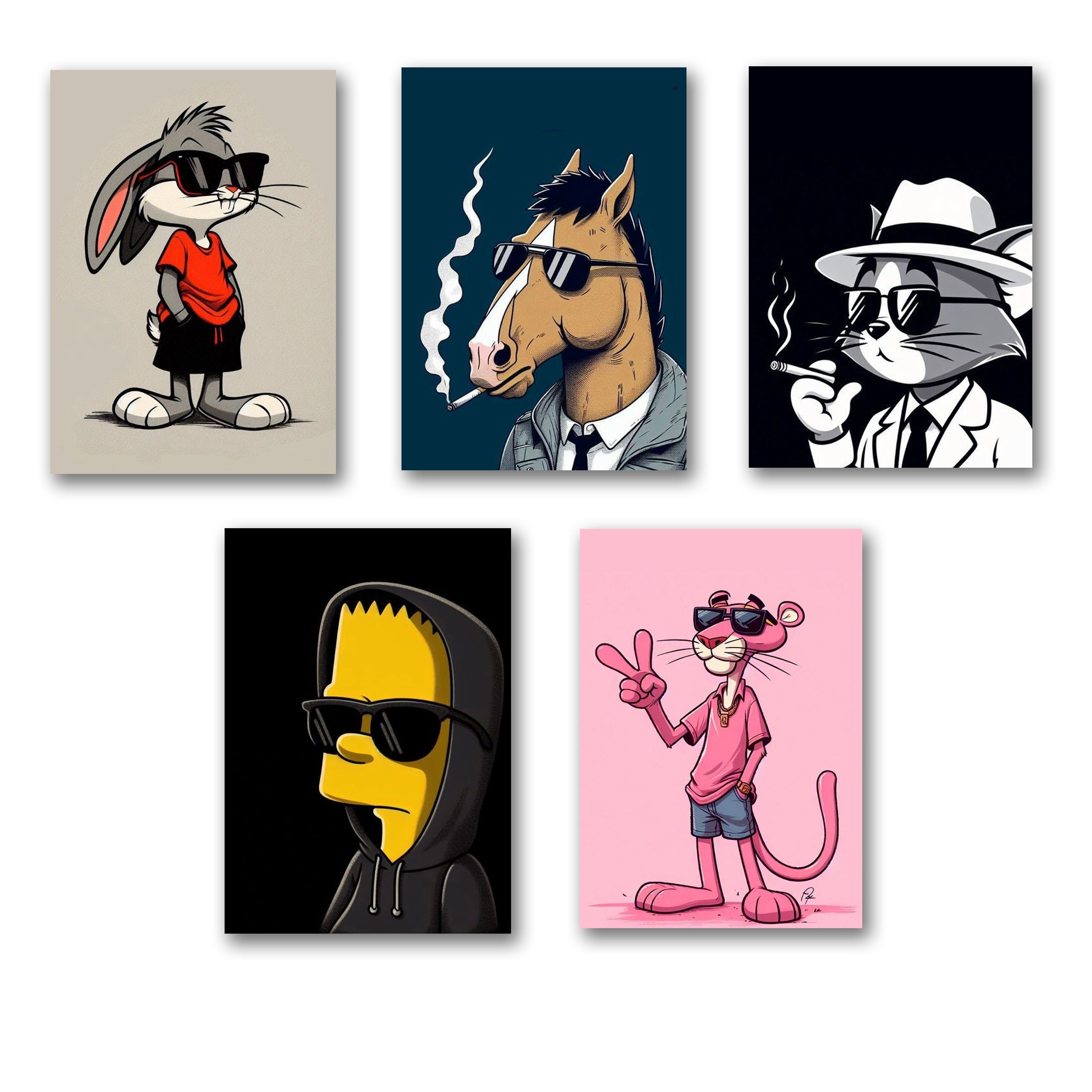 Set of 5 Premium Wall Art Photo Tiles �Modern Home Decor Sets 8x11