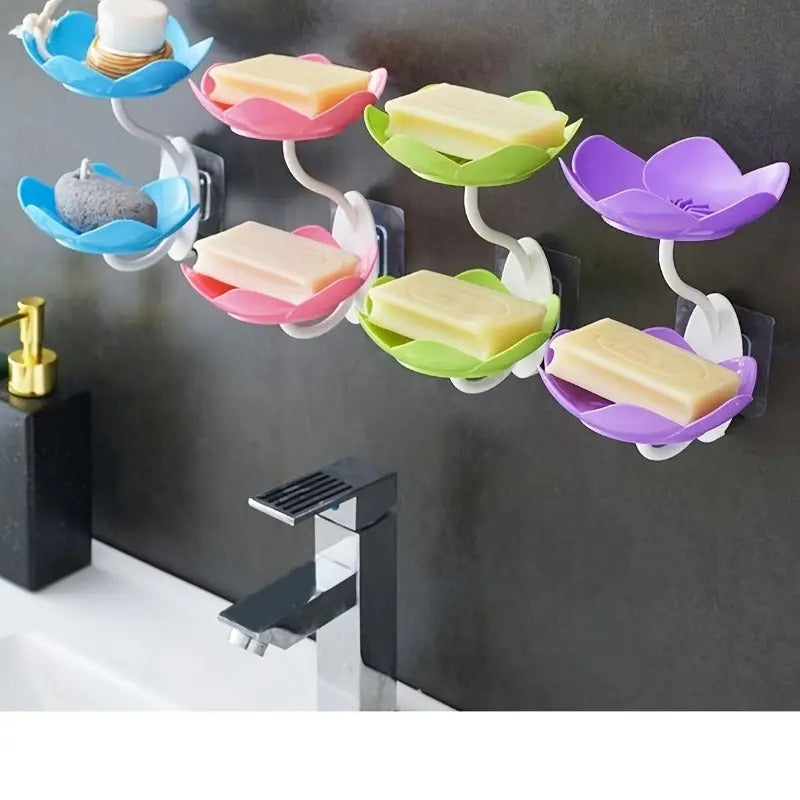 Multicolor Lotus Flower Soap Holder, Double Layer – photo 4