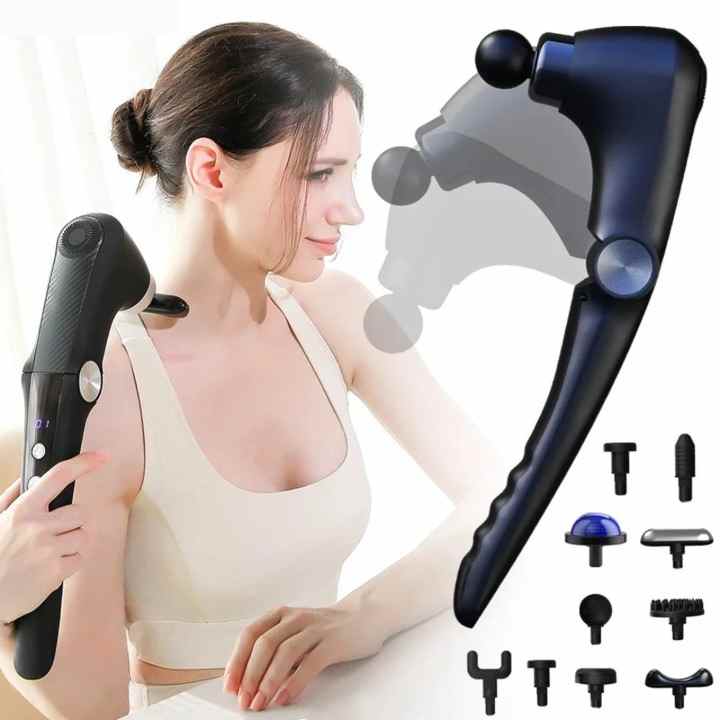 Blueidea USB Rechargeable Folding Fascia Gun �10-in-1 Massager with Heat & Cold Therapy