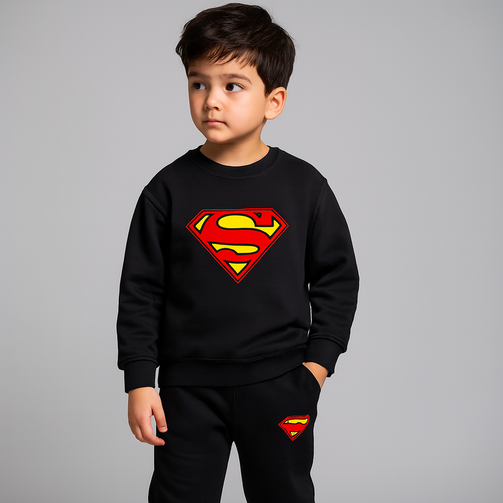 Kids Winter Tracksuit Set | Fleece Jumper & Bottoms for Boys & Girls �Warm Sweatshirt & Trousers, Pack of 1 small