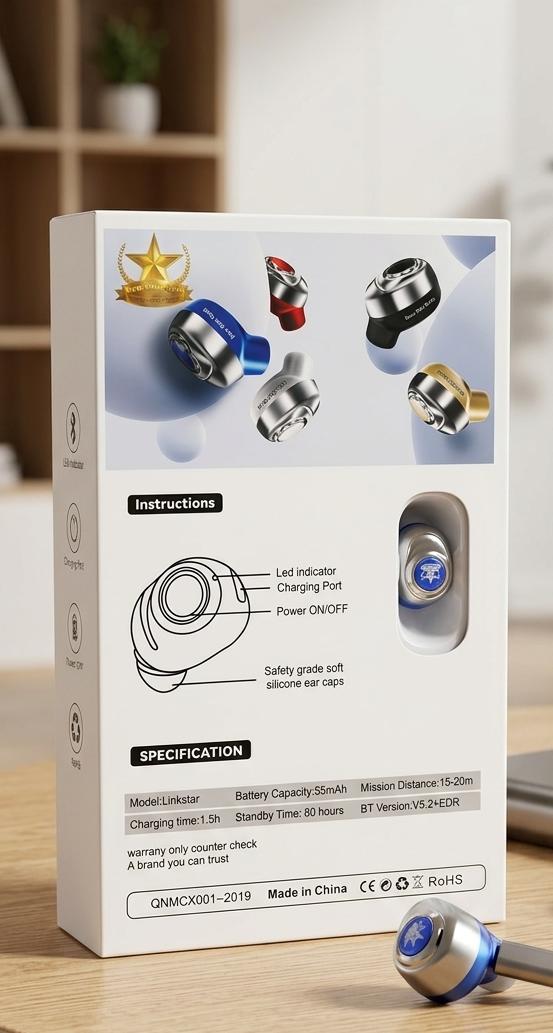 High Quality M16 Mini Bluetooth Earbud Crystal Clear Sound Anywhere Compact Stylish Wireless Headset