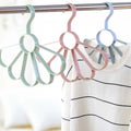 Flower Scarf Belt Hanger Multi Function Plastic Scarf Hanger 5 Holes Space Saving Organizer For Scarves Ties And Jewelry (Random Color)