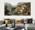 Set of 3 Landscape Wall Art Frames �8x11" MDF Wood with Adhesive Backing