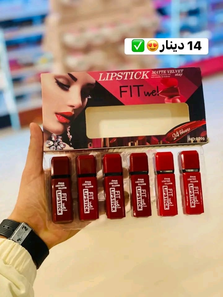 6 Pcs Matte Velvet Lipstick Set �Creamy Long Lasting Lip Color Collection | Shades of Red