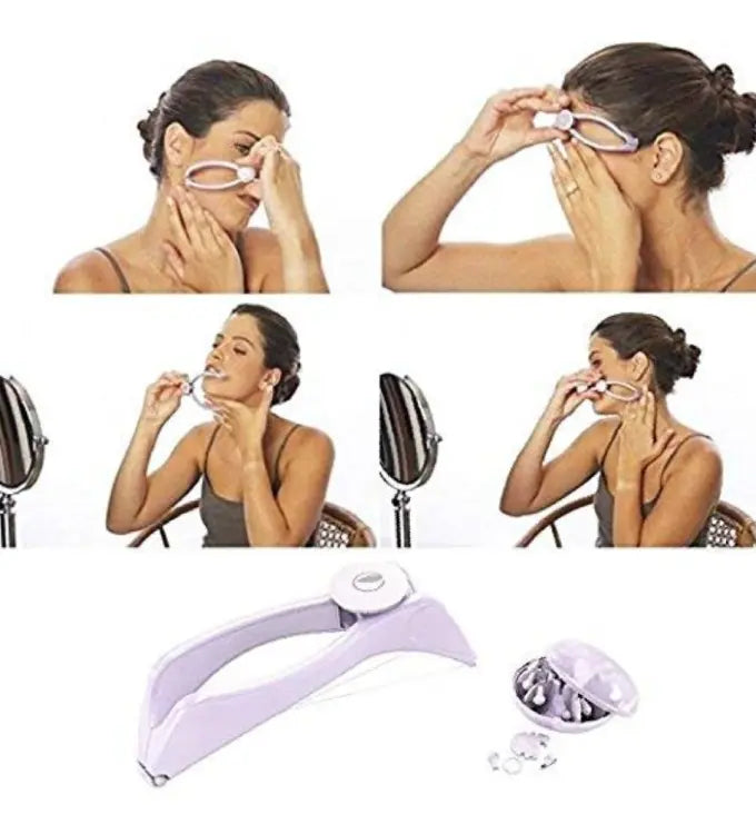Eyebrow Threading Tool �Modern Plastic Cotton Facial &amp; Body Hair Remover for Women - Random Color