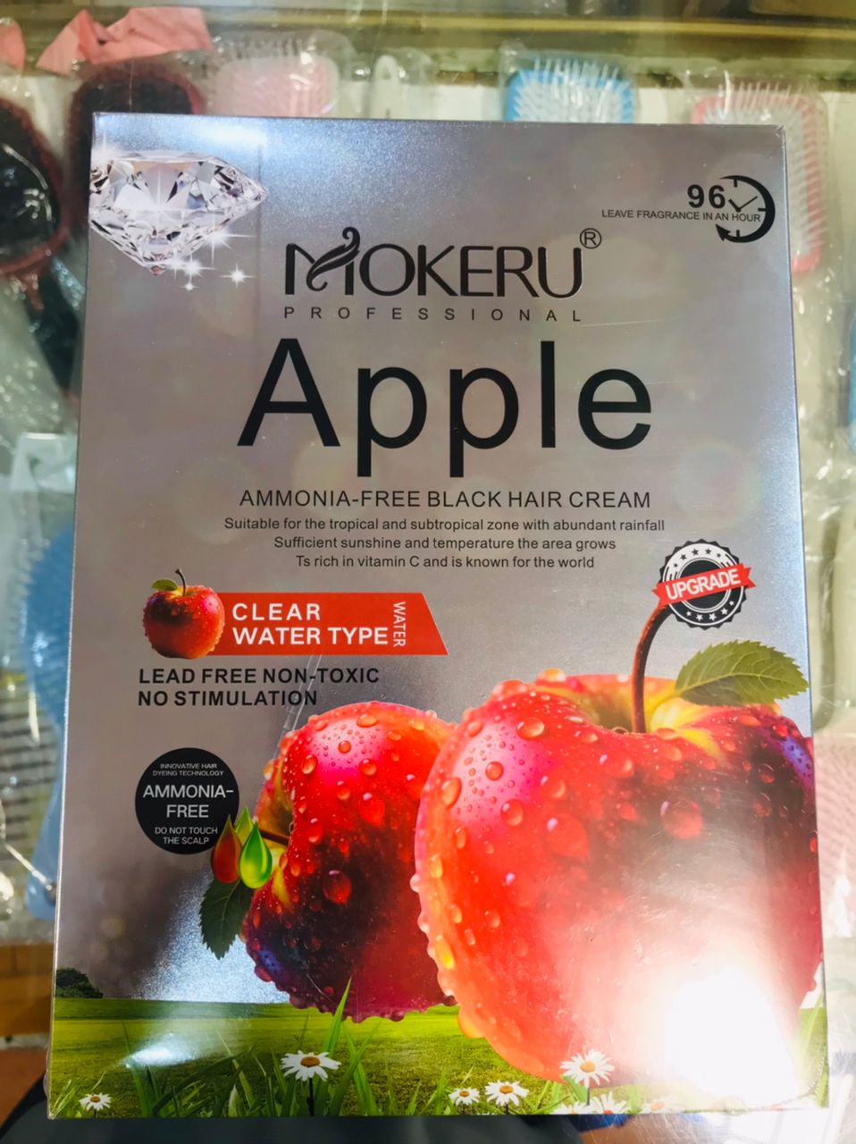 Mokeru Professional Apple Ammonia-Free Black Hair Cream �Non-Toxic Fast Hair Dye for Men and Women