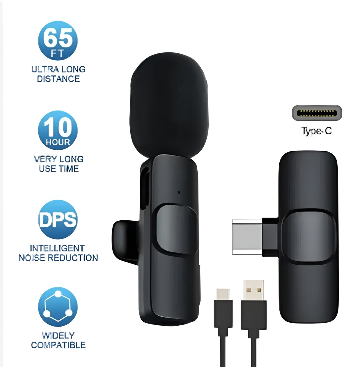 K8 Collar Wireless Microphone Type C Supported – photo 3