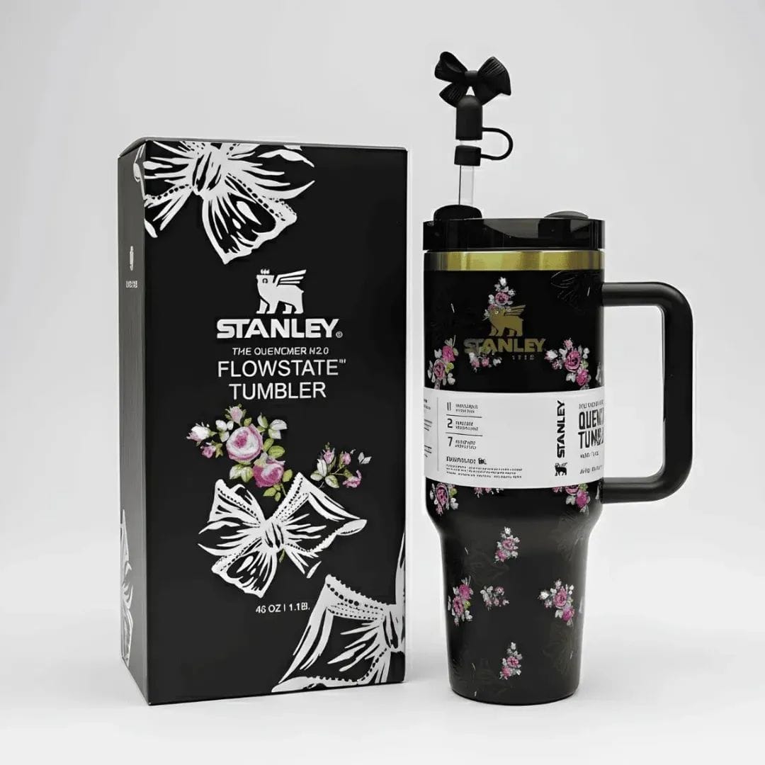 40 Oz Stanley X Coquette Tumbler Providing Durable Quality Comfortable Use Everyday Hydration Support - 1.18 Liter | Black