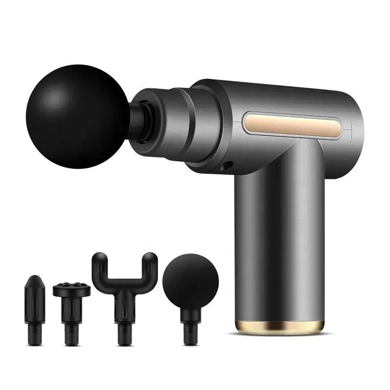 Professional Smart Percussion Massage Gun �High-Intensity Deep Tissue Muscle Massager With 4 Interchangeable Heads