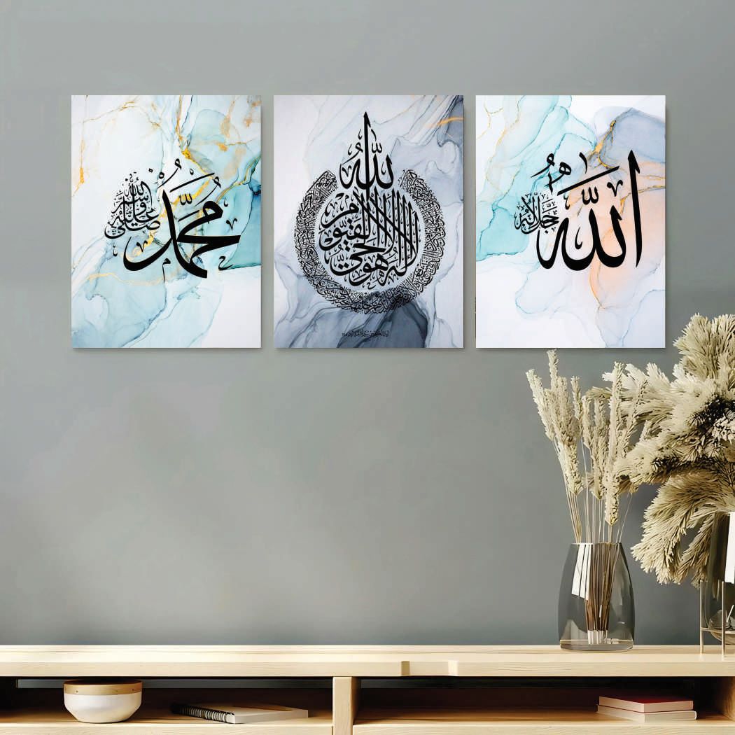Set of 3 Premium Wall Art Photo Tiles �Modern Home Decor Sets 8x11