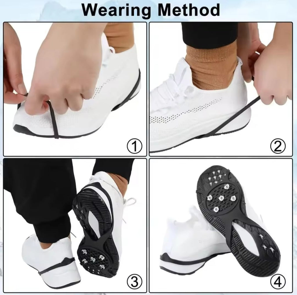 5 Studs Anti Skid Ice Snow Camping Walking Shoes Winter Safety Boots Universal Professional Climbing Crampons - 1 Pair
