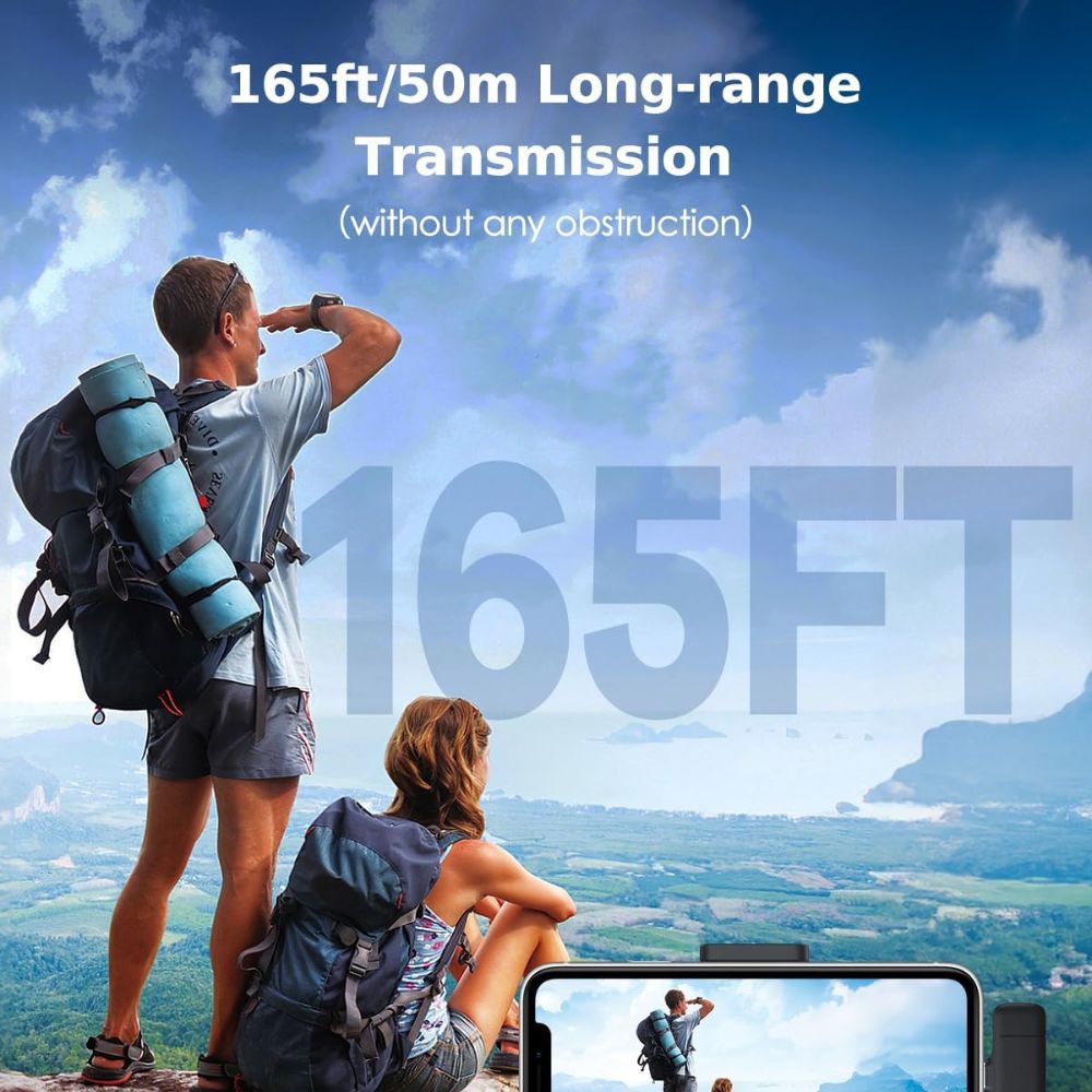 K13 Type-C ANC Dual Wireless Lavalier Microphone