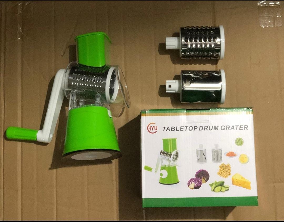 Exclusive Manual 3‑in‑1 Vegetable Cutter & Drum Grater