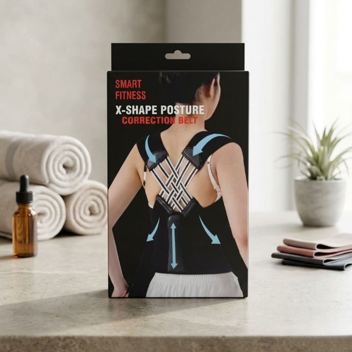 Smart Fitness X-Shape Posture Correction Belt �Back & Shoulder Support for Men & Women